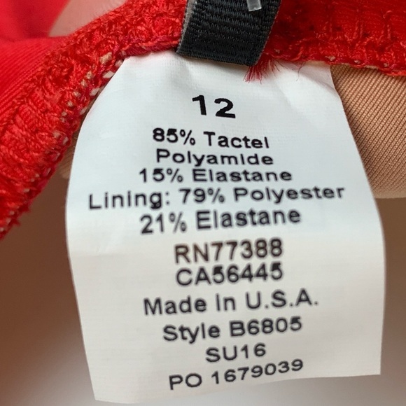 J. Crew 1989 Red One Piece Scoop Back Swimsuit size 12 - Picture 9 of 12